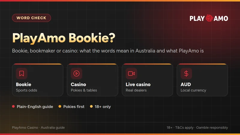 PlayAmo online pokies lobby on a laptop, with game tiles and the deposit button